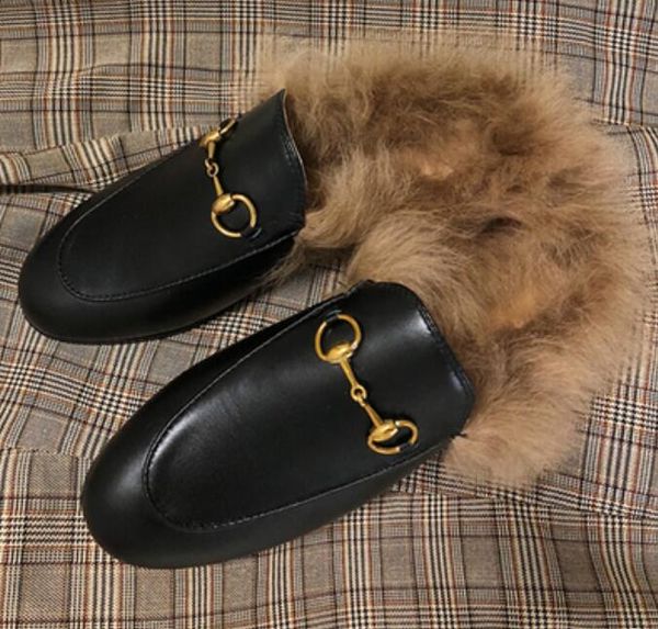 

Женщины зима мех Пух квартиры тапочки ins шикарный замша классический оригинальны