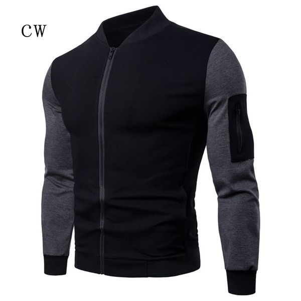 

2018 brand new arrival male jacket slim fit mens autumn clothing man jackets zipper warm cotton-padded, Black;brown