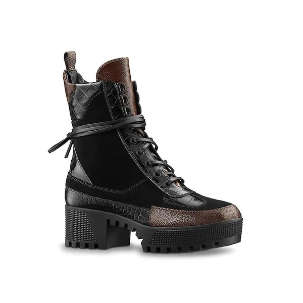 

wholesale luxury designer womens leather hiking shoes desert boot winter snow boot platform boot outdoor work boots leisure ankle boots, Black