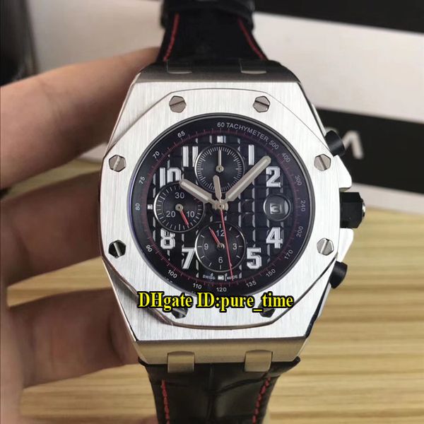 

new 42mm royal 26470st.oo.a101cr.01 white dial automatic mens watch 316l steel case leather strap gents watches 6 color, Slivery;brown