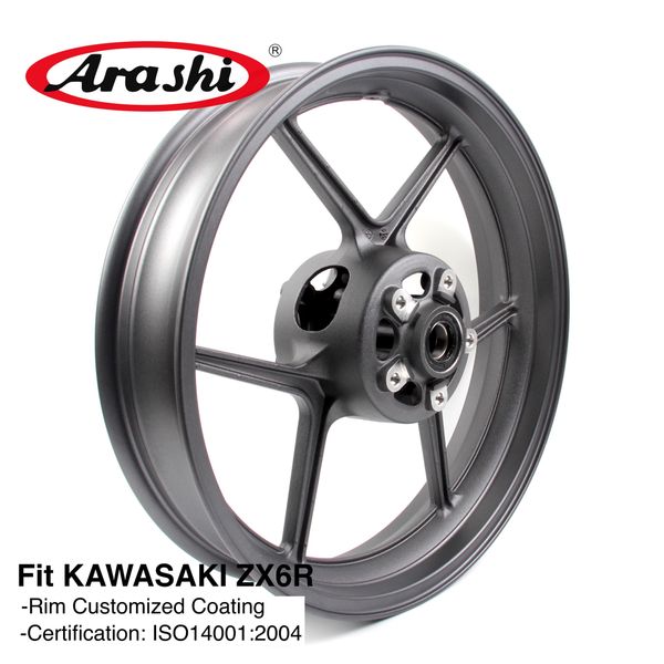 

arashi zx6r front wheel rim for kawasaki ninja zx-6r 2005 - 2012 motorcycle cnc aluminum 2006 2007 2008 2009 2010 2011 zx10r zx-10r z750
