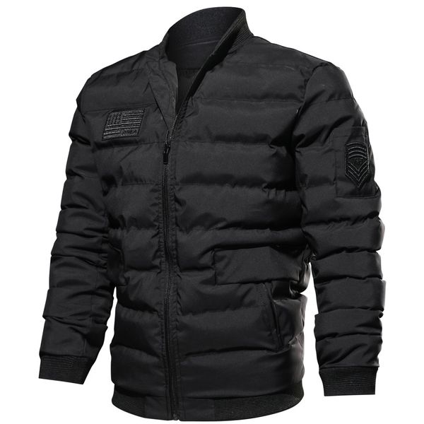 

mens designer winter coat casual down jacket solid color athletic windbreaker parkas asian size ing, Black