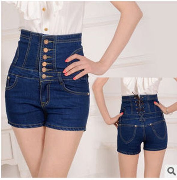 black high waisted denim shorts plus size