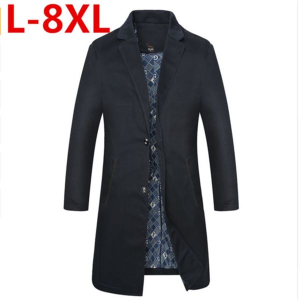 

2017 plus size 8xl 7xl 6xl 5xl 4xl british slim double breasted mens long trench coat europe trenchcoat jacket male coat trench, Black;brown