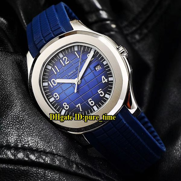 Sport Aquanaut 40mm 5168G-001 Blaues Zifferblatt 5168 Asiatische 2813 Automatik-Herrenuhr 316L-Stahlgehäuse Blaues Kautschukarmband Hochwertige Herrenuhren