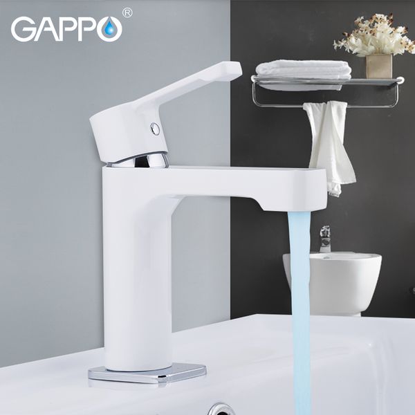 

gappo basin faucets deck mounted taps griferia white mixer tap bathroom brass basin faucet sink mixer washbasin water faucets