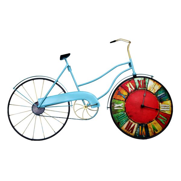 

american retro bedroom wall clock bicycle personality decorative clock on the wall mural decorations home decoration accessories