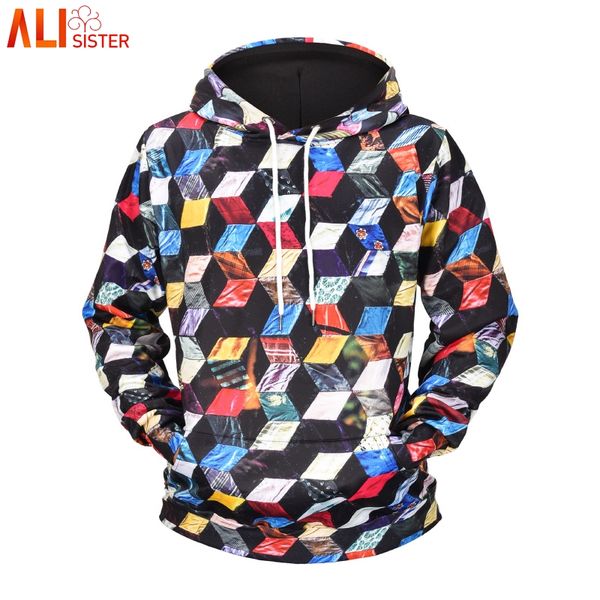 

alisister colorfull строительные блоки 3d толстовки толстовка мужчины женщины смешно с капюшоном пуловер спортивный костюм мужской пот пальт, Black