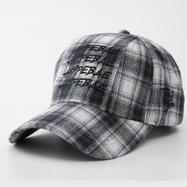 

retro plaid cap men women new hats sun visor embroidered letters retro plaid cap lovers hip-hop hats wholesale, Blue;gray