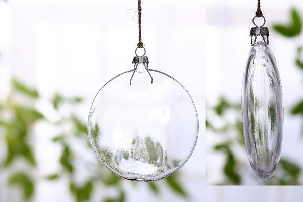 

hip diy paintable disc glass balls wedding memory bauble eventy xmas ornament balls 80mm x 16 silver p disc decor
