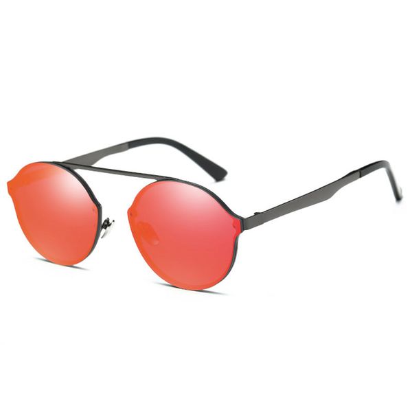 

fashion design mirror lens women men sunglasses metal frame round sun glasses uv400 eyewear shades gafas, White;black