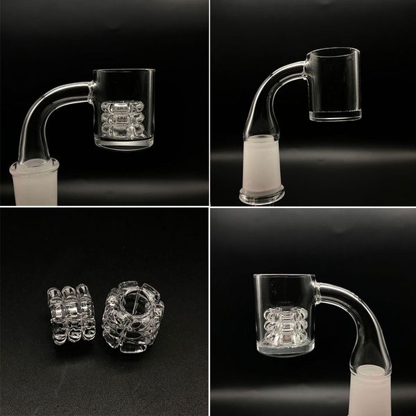 2 millimetri XL 4 millimetri di spessore inferiore chiodi Banger al quarzo con inserto di diamante 10mm 14mm 18.8mm 45/90 gradi per tubi di acqua di vetro Rigs