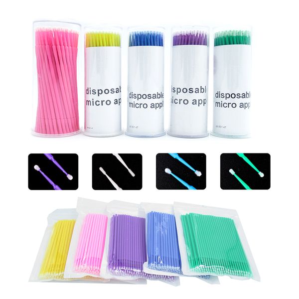 

disposable microbrush eyelash extension tool individual lash removing tools and dental coated stickss cotton swabs tampons