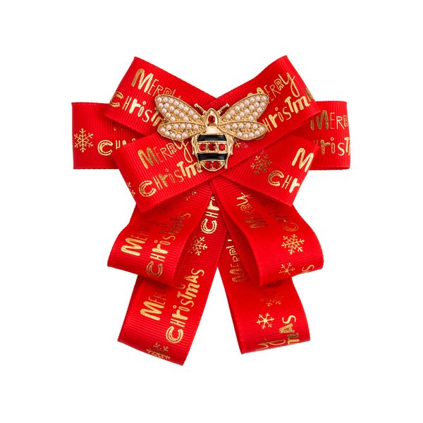 Buon Natale Con Donne.Acquista Grande Bowknot Lusso Spilla Nastro Con Lettere Buon Natale Le Donne Vestito Collare Spilla Cravatta Gioielli Regalo Di Natale A 8 31 Dal Angelfalls Dhgate Com