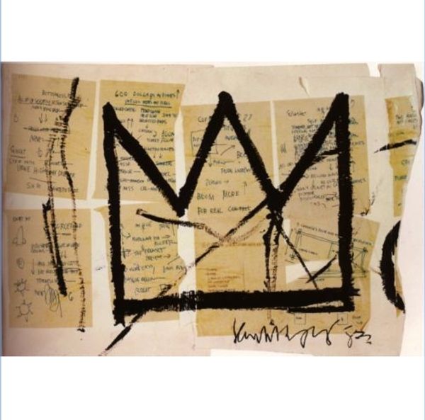 

jean michel basquiat crown 1983 hd canvas print wall art oil painting home decor on canvas multi sizes options g96