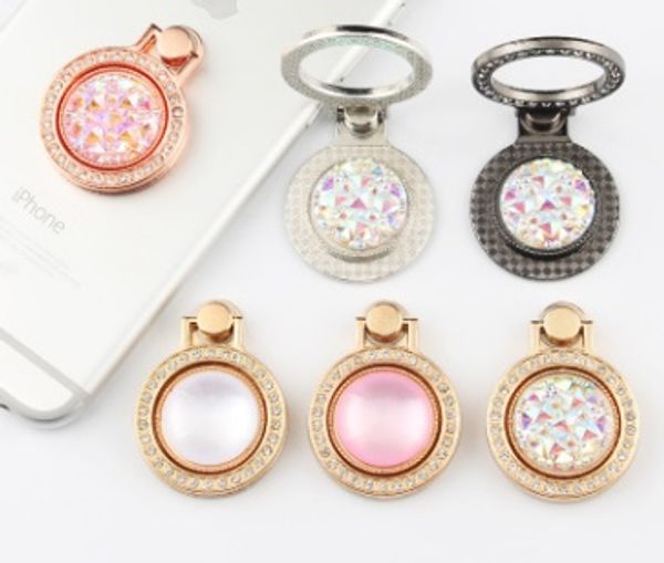 

diamond finger ring holder crystal rhinestone glitter mirror case with gem holders stand for iphone x 6 7 8 plus samsung s9