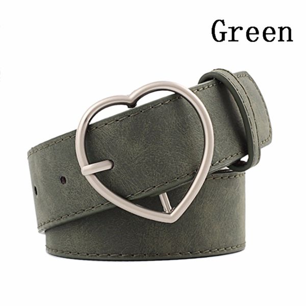 

fashion bele for girl belt frosted leather dress jeans waist belt heart shape pin buckle 1, Black;brown