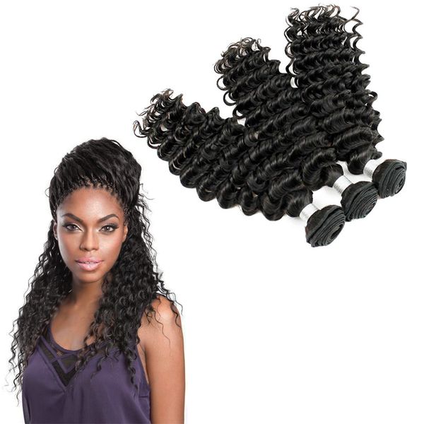 Brazilian Deep Weave Human Hair Bundles 8 30 Inch 3 Bundles No