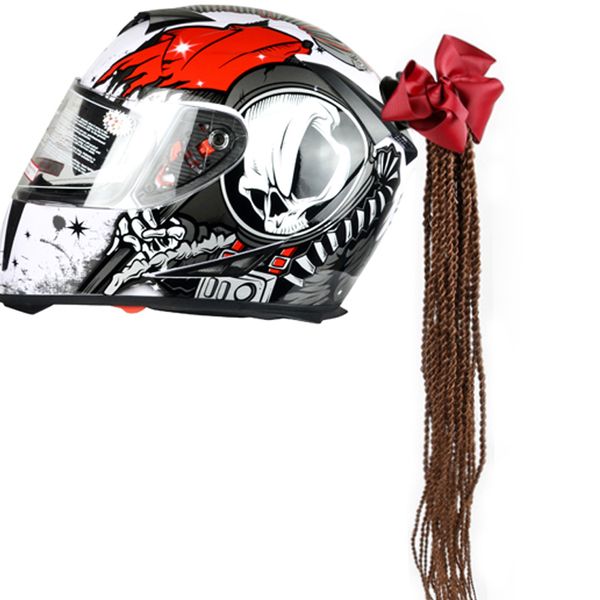 

2018 new men motorcycle helmet handmade dreadlocks women cool decoration punk dirty braid motocross racing for all riders