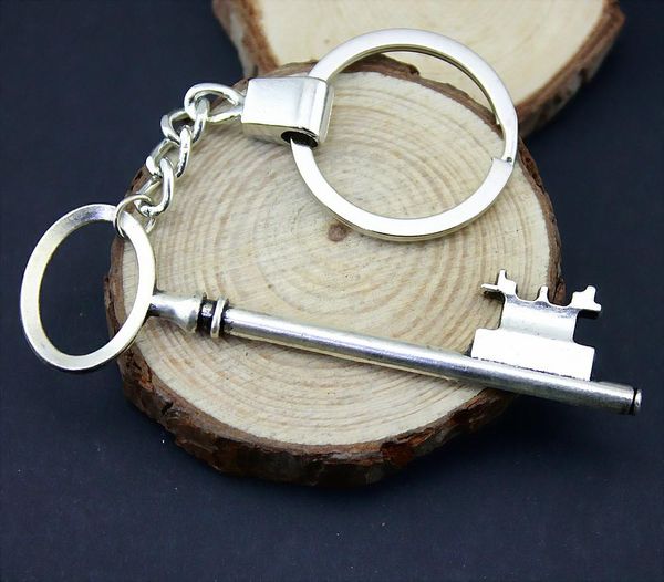

6 pieces key chain женщины брелоки для автомобилей брелки с charms big 79mm key, Slivery;golden