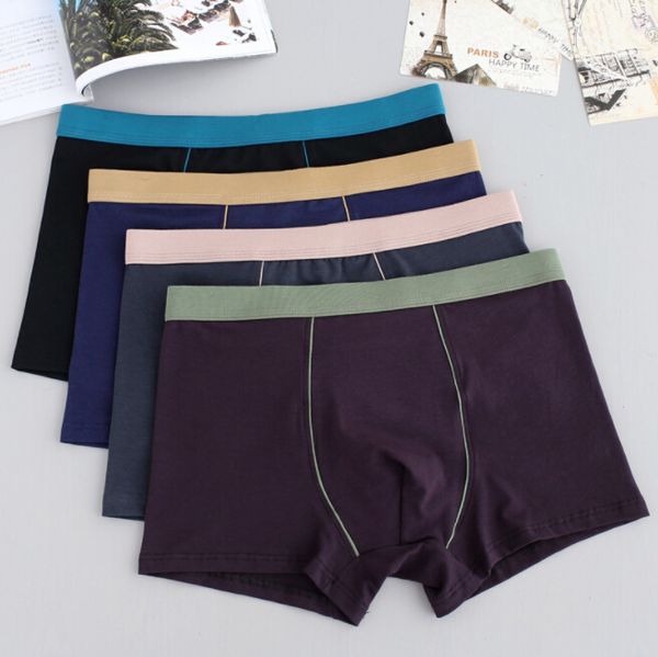 

Mens Fashion Underwear Panelled Contrast Color Underpants 7 Colors Cotton Breathable Comfortable Boxers Plus Size XL-9XL Male Underpants