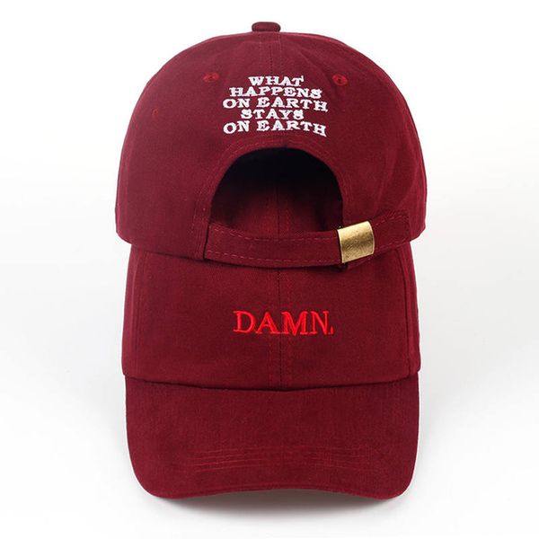 

2018 ne'w wine red kendrick lamar damn cap embroidery damn. unstructured dad hat bone women men the rapper baseball cap, Blue;gray