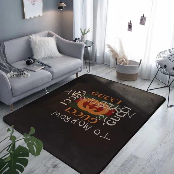

G crawl letter black carpet fa hion logo non lip rug european and american print decorate footcloth