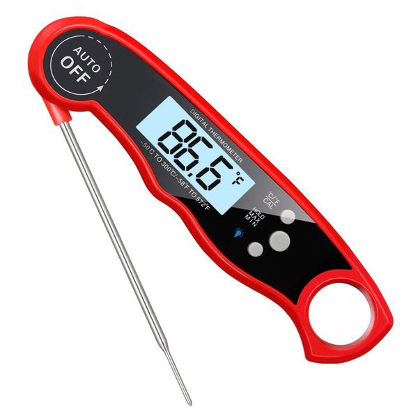 

instant read thermometer digital electronic food cooking barbecue meat thermometer with collapsible internal for grill cooking