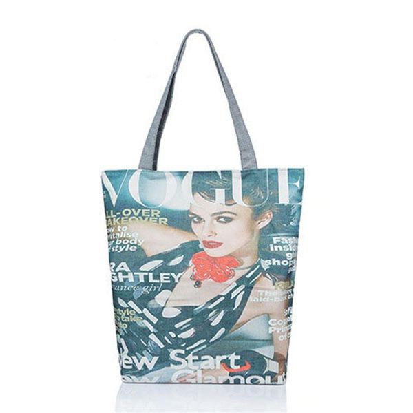 

2017 new arrival women handbags canvas europe and america beautiful magazine lady printed shoulder bag fashion tote