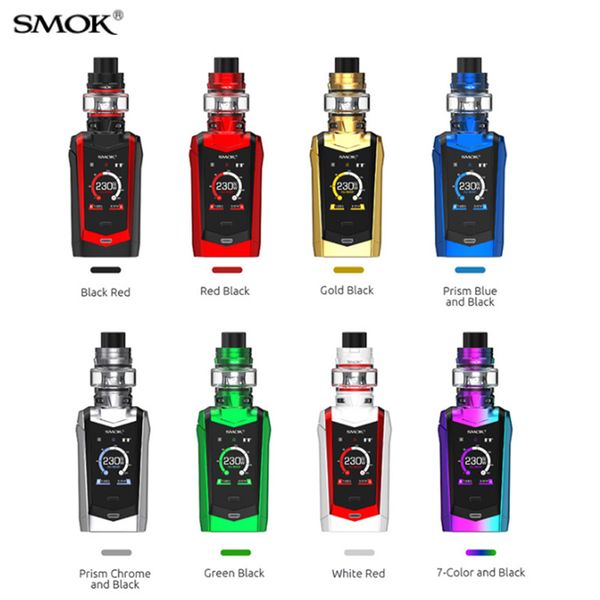 

Смок виды 230 Вт комплект с TFV8 Baby V2 танк атомайзер SMOKTECH электронная сигарета сенсорный экран TC BOX MOD комплекты 8 цветов 100% подлинный