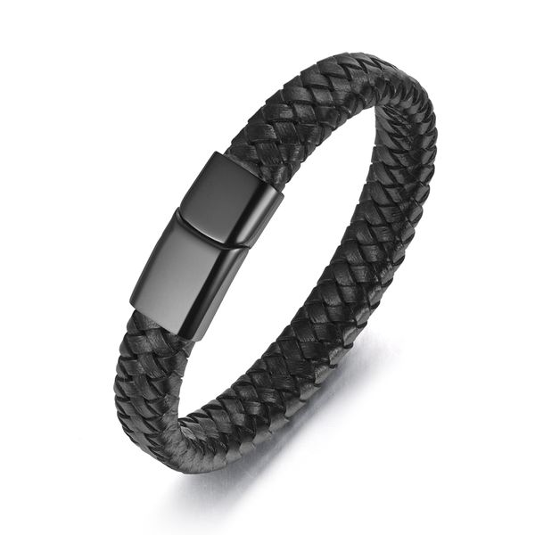 

lokaer vintage stainless steel feather wrap bracelet for man leather bracelets bangles handmade jewelry, Golden;silver