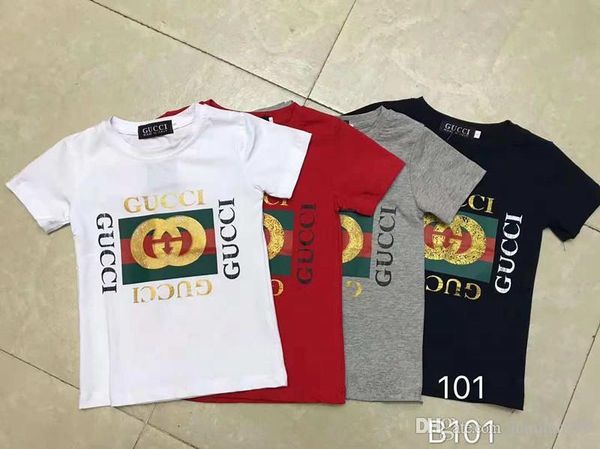 

Детская одежда мальчик с короткими рукавами вокруг шеи футболка высокого класса лето новый шею детей хлопка футболка печать письма 103031524