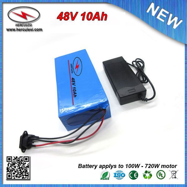 

price pvc cased 700w 48v 10ah electric scooter battery built in 18650 cell 15a bms + 54.6v 2a charger ing