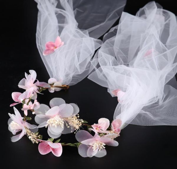 

pink flowers, veil, cloth, hair, brides, garlands, garlands, brides, wedding flowers, hair bands, headbands and accessories, Silver