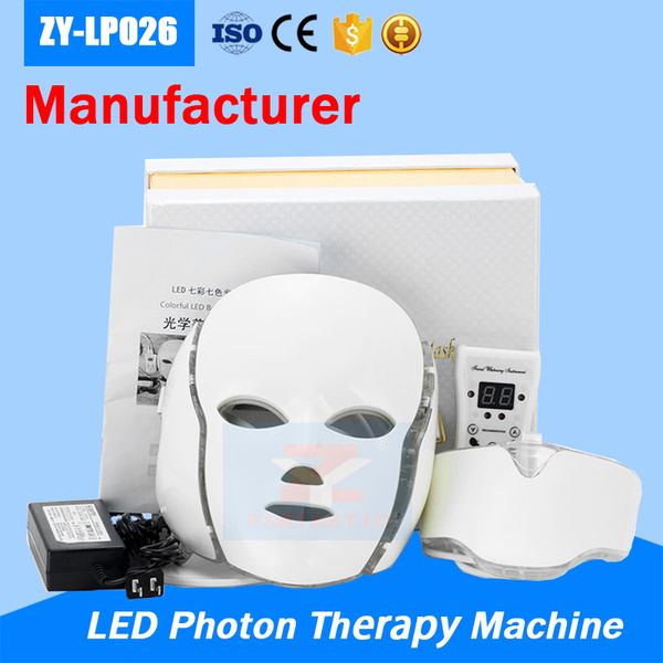 

professional 7 colors skin pdt face and neck ptherapy led skin rejuvenation light therapy facial mask for wrinkle removal