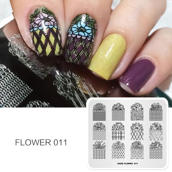

nail stamp plate art stamping flower stamp template stencil beauty tools image flower theme nail art decorations, White