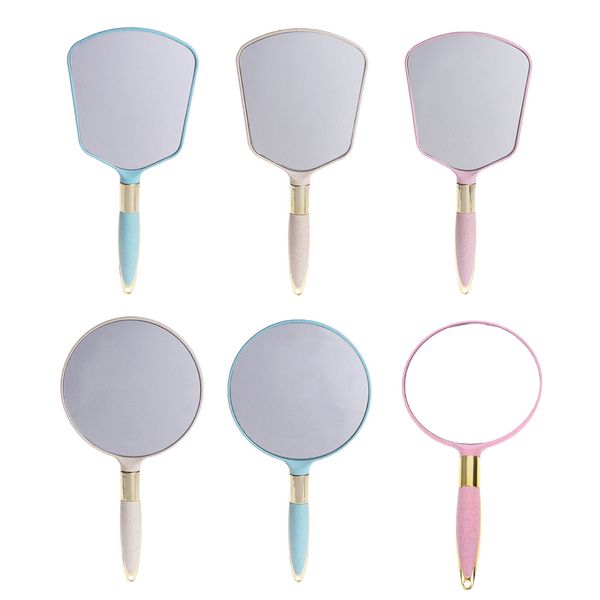 

cute retro plastic hand held vintage makeup mirror vanity rectangle decorator