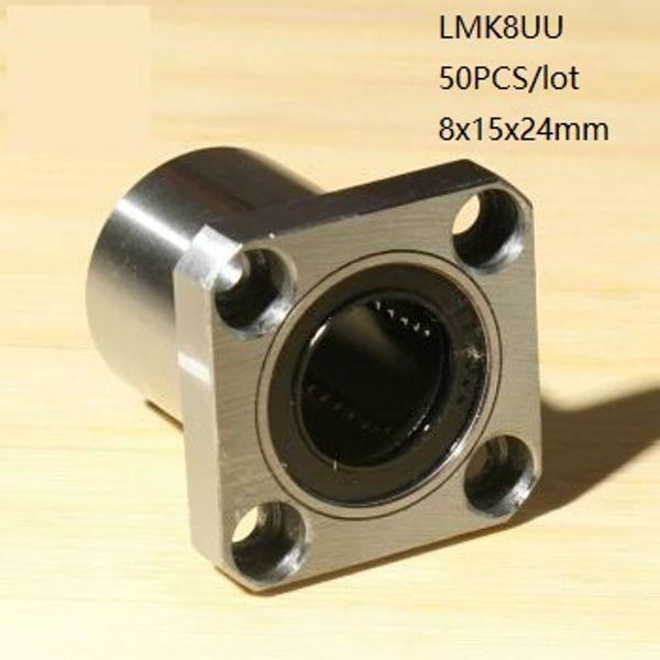 LMK8UU 8mm Square Flange Type Linear Bearing Ball Bushing 8x15x24mm