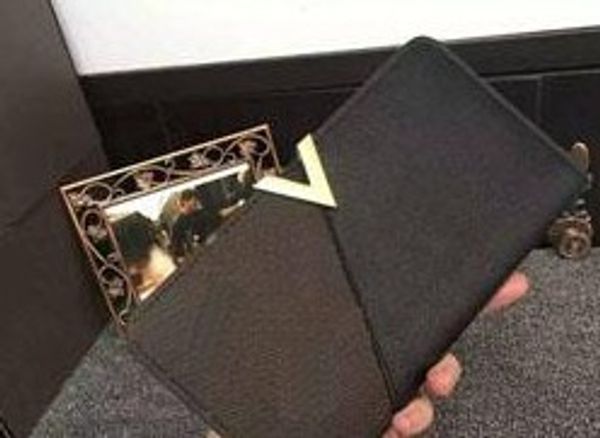 

branded fashion kimono wallet lady long style leather wallets m56174, Red;black
