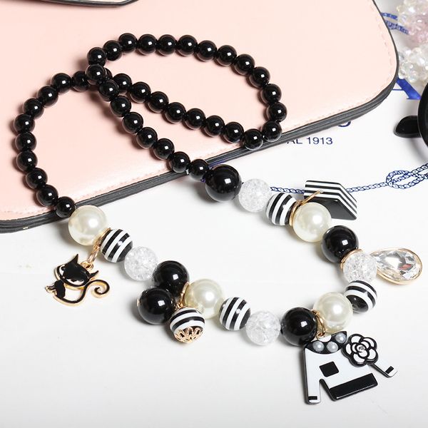 

flower girls necklace pearl rhinestone children princess necklace camellia japonica love heart kids jewelry children's accessories c270, Red;brown