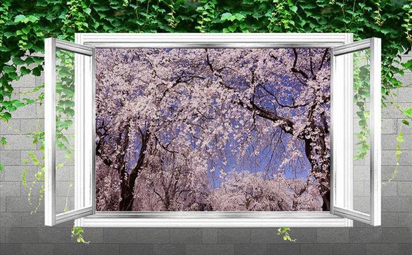 

wallpaper 3d mural for living room fantasy sakura garden, super hd 3d background wall decoration painting home decor living room wall cove