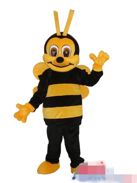 

real pictures deluxe bee mascot costume sizeing, Red;yellow