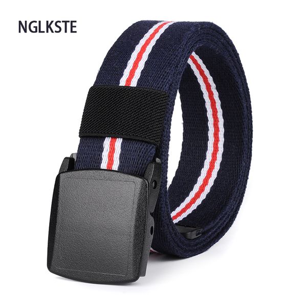 

canvas waist belt men smooth buckle belt young woman korean version of metal allergy sports outdoor pants tide, Black;brown