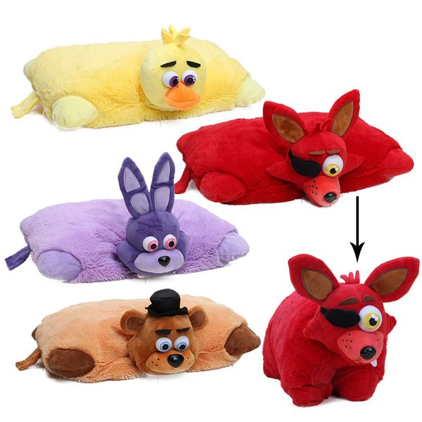 

five nights at freddy's toy 43cm*30cm fnaf pillow mangle foxy chica bonnie golden freddy fazbear plush toys cushion juguetes
