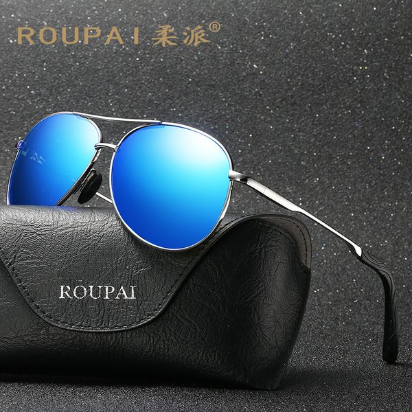 

2018 brand designer classic hd sunglasses gold frame uv400 protectioin polarized sunglasses avaition sun glasses for men driving, White;black