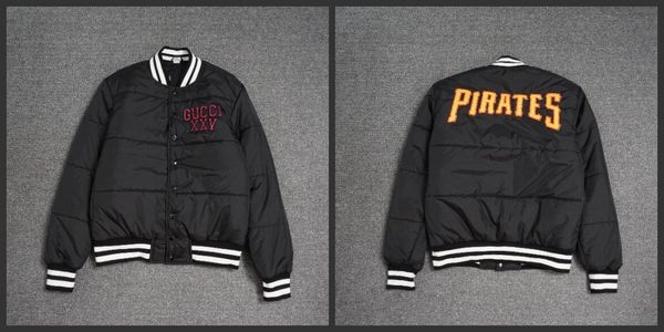 

2018 бренд дизайнер мужской бег пираты красный логотип письмо Вышивка молния спорт