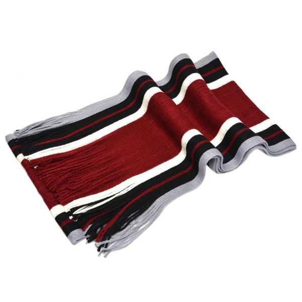 

autumn and winter men fringes warm knitted striped scarves new, Blue;gray