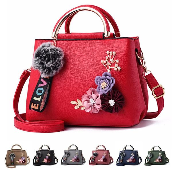 

bolsa feminine color flowers shell women's tote leather clutch bag small ladies handbag shoulder messenger bags sac a main femme