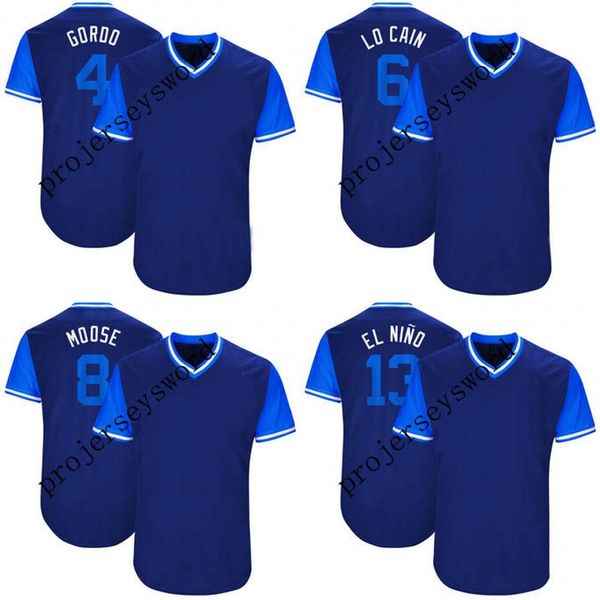 

Kansas City Jersey 4 Alex Gordon Gordo 6 Lorenzo Cain Lo Cain 13 Salvador Perez El Niño 2018 Players Weekend Baseball Jerseys