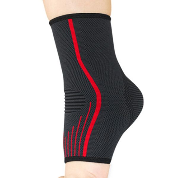 

1 piece ankle protect support sport outdoor gym basketball badminton anti sprained ankles brace warm nursing care black red, Blue;black